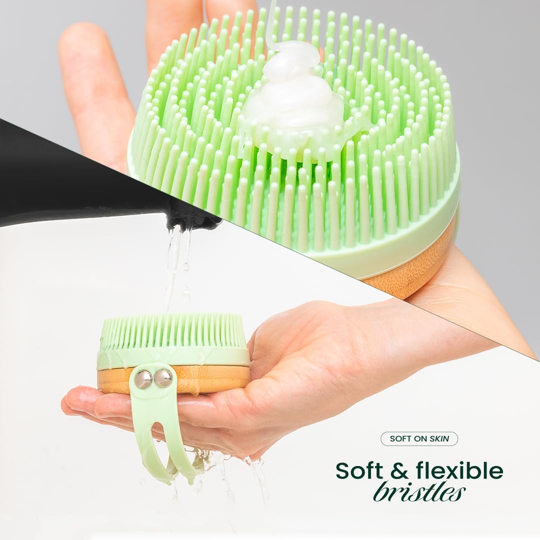 Apex Peak Exfoliating Silicone Body Scrubber for Shower – Deep Clean Body Brush for Men & Women | Gentle Exfoliator & Massage Bath Scrubber | Fast-Drying Hygienic Silicone