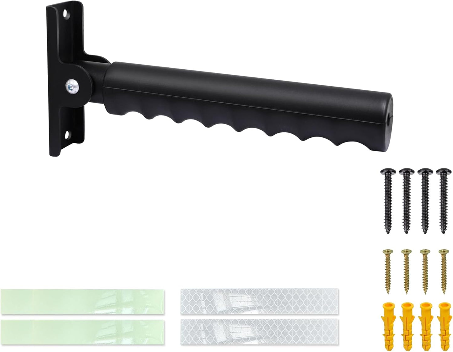 Safety Extended Doorway Flip Assist Handle Grip for Elderly with Reflective & Luminous Stickers Non-Slip Flip Up Grab Bars for Walll/Stairs/Doorframe Folding Doorway Assist Handle for Seniors