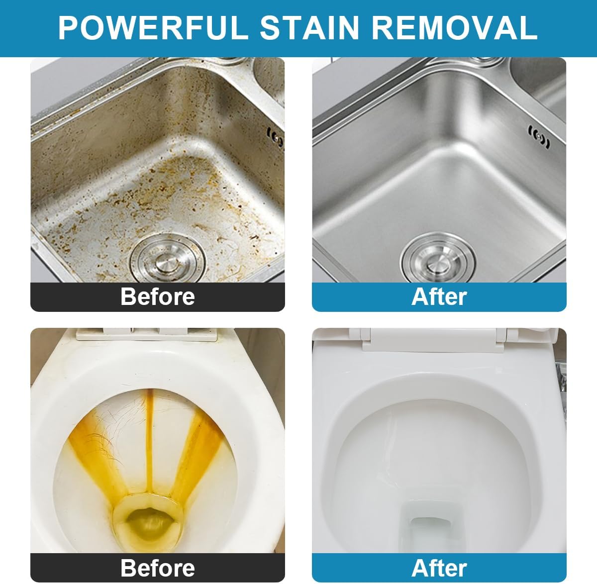 Herda 16 Pack Pumice Stone Toilet Bowl Cleaning, Powerfully Pumice Stick for Cleaning Hard Water Rings, Calcium Buildup, Rust, Pumice Stone for Cleaning Toilets, Tubs, Grills, Swimming Pools, Sinks