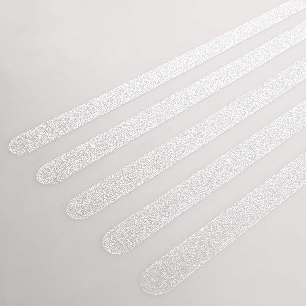 Non Slip Bath Stickers 18pcs, Safety Shower Treads Strips, Bathtub Anti-Slip Stickers, Anti Skid Tape for Shower,Tub, Steps 15Inch by 0.8Inch,Clear