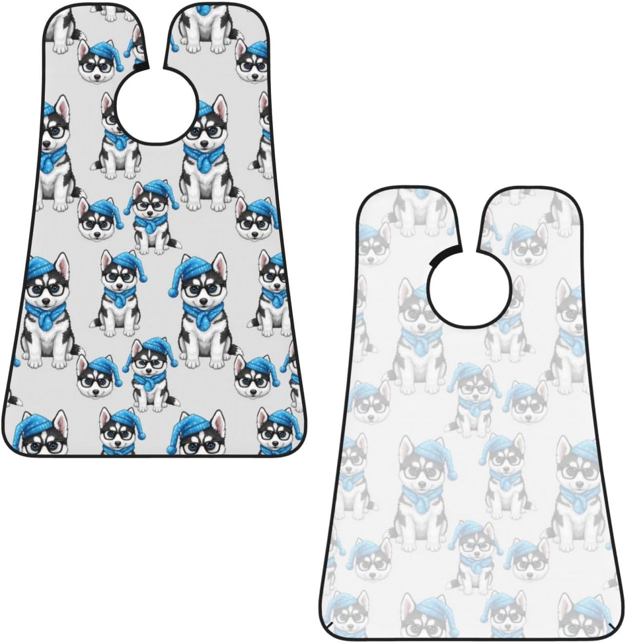 Men's Shaving Accessory Siberian Husky Puppy Dog, Waterproof Beard Apron with Hair Catcher & Suction Cups