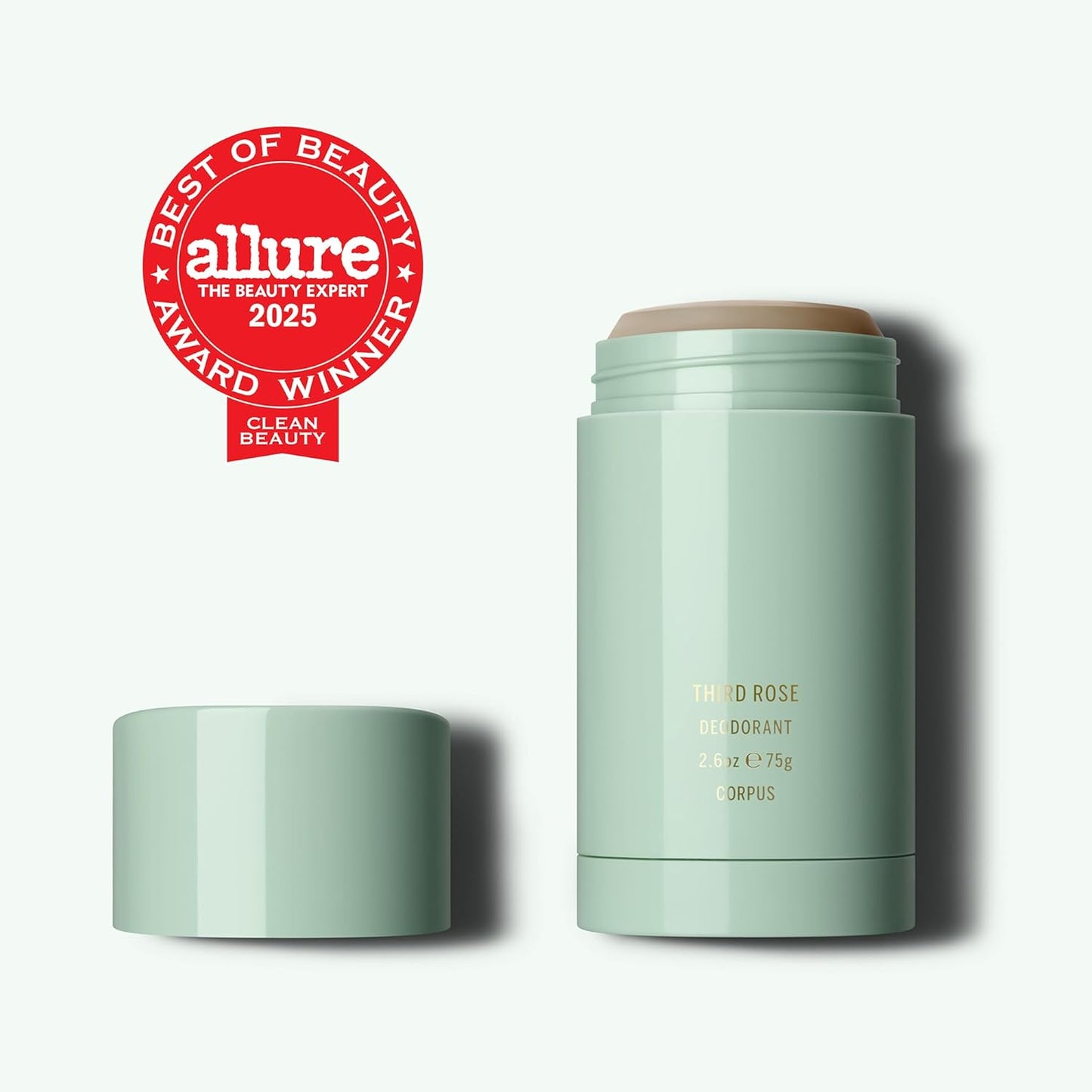 CORPUS - Natural Deodorant Stick For Sensitive Skin | Aluminium + Baking Soda Free | Unisex, Non-Toxic, Made In The USA (Third Rose)