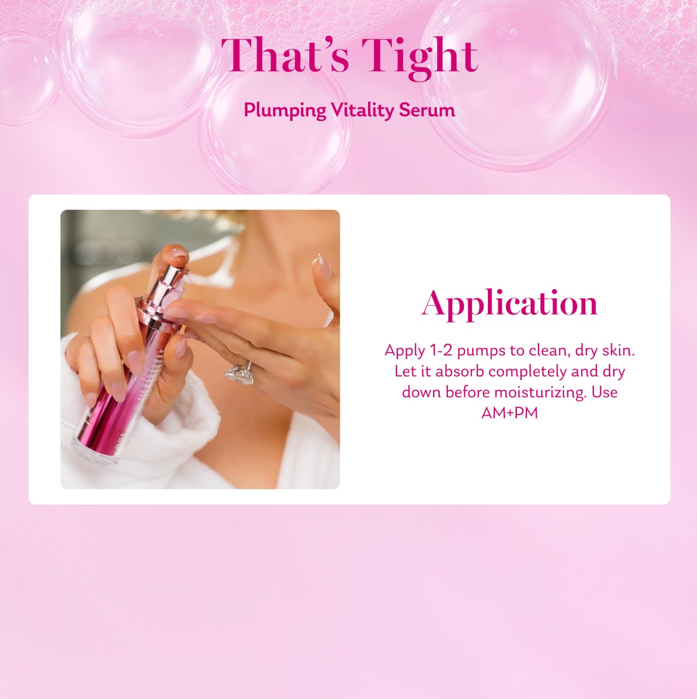 Parivie That’s Tight Plumping Vitality Serum with inPHinite Youth Technology – Visibly reduces fine lines and wrinkles and improves skin's bounce - 1.7 fl oz