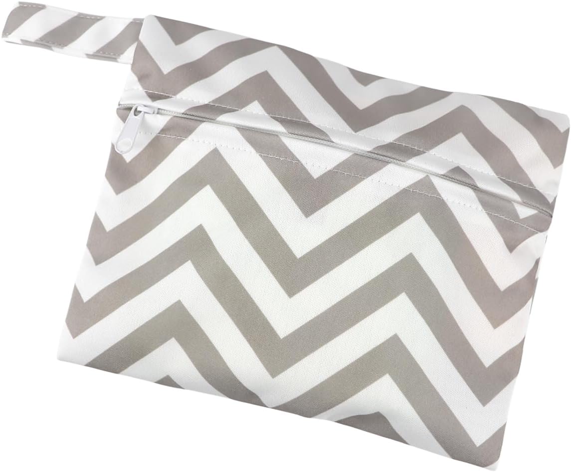 Sanitary Napkin Storage Bag Menstrual Pads Holder Bag Waterproof Period Bag Tampons Collect Bag Portable Mini Storage Pouch with Zipper for Women Girls (Pinstripe)