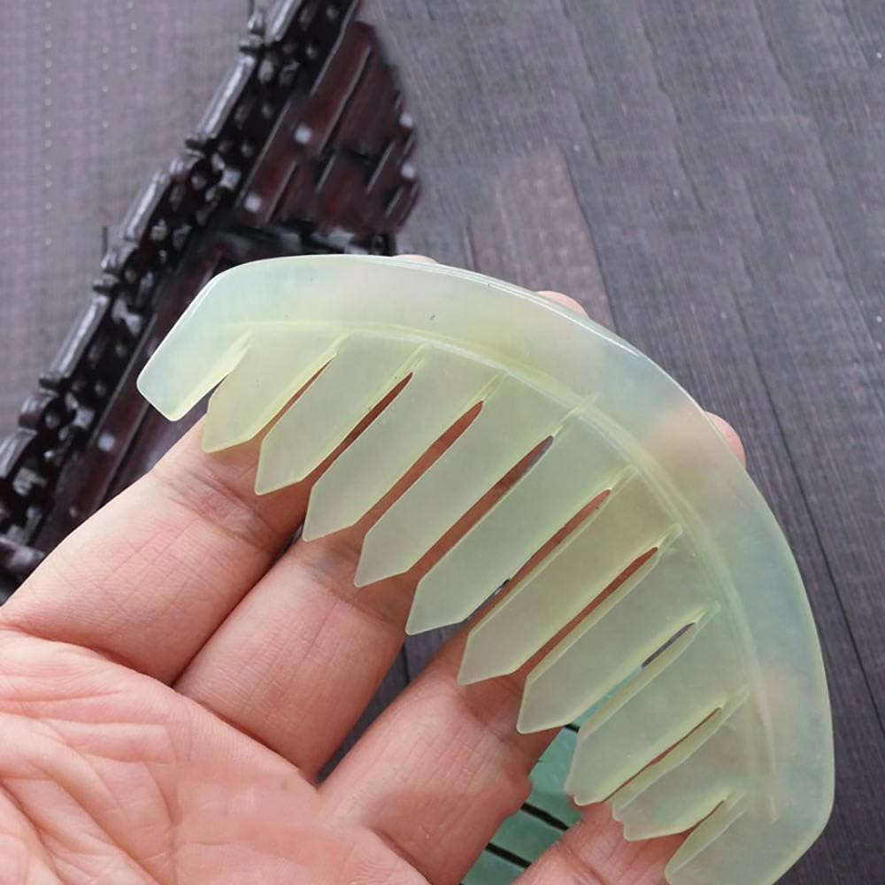 2Pcs Nature Jade Stone Massage Comb,Traditional Natural Jade Massager Acupuncture Head Therapy Trigger Point Treatment On Head Gua Sha Board Manual Scalp Massagers Massage Tools