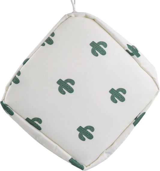 1Pc Green Cactus Sanitary Napkin Storage Bag with Colorful Print Design Portable Zipper Menstrual Pad Bag for Women Ladies Sanitary Napkins