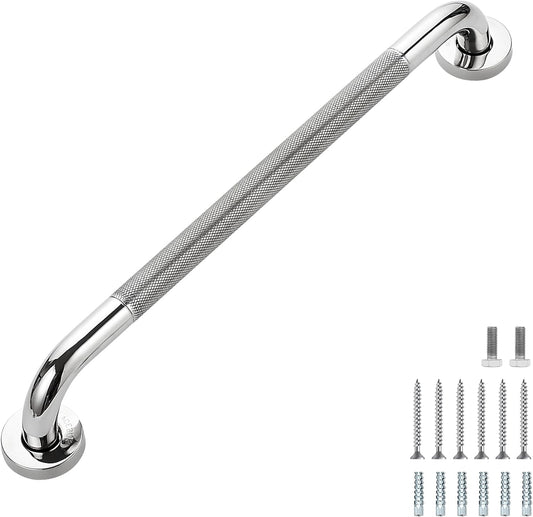 Grab Bars for Shower, 1 Pack 20-Inch Anti Slip Shower Handles for Elderly, Safety Shower Grab Bar, Stainless Steel Handicap Grab Bars for Bathroom (Polished Nickel 1" Diameter)