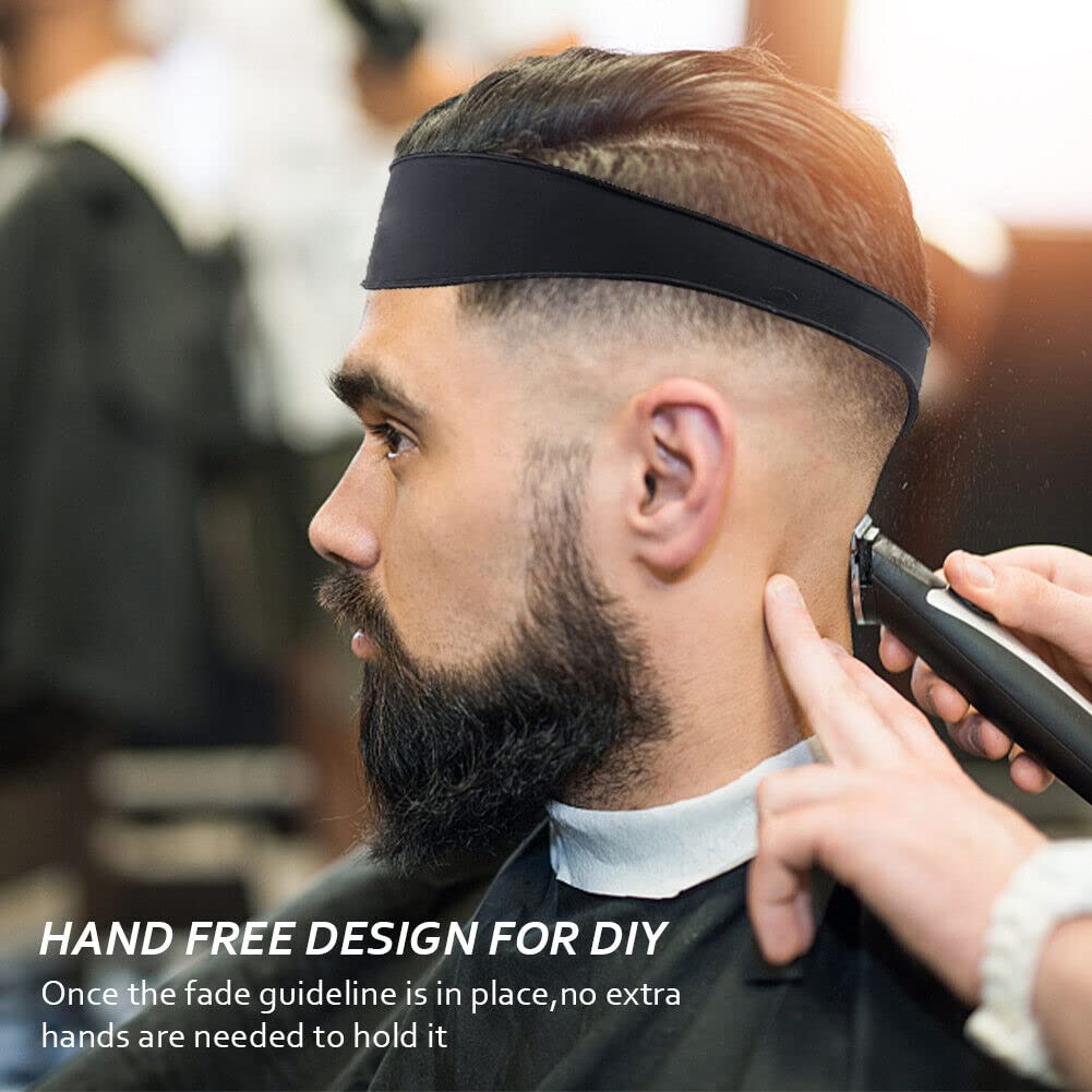 Neckline Shaving Template, Hair Cutting Guide Curved Neck Hair Shaving Template Soft Silicone Neckline Trimming Template for DIY Home Haircuts (Blue)