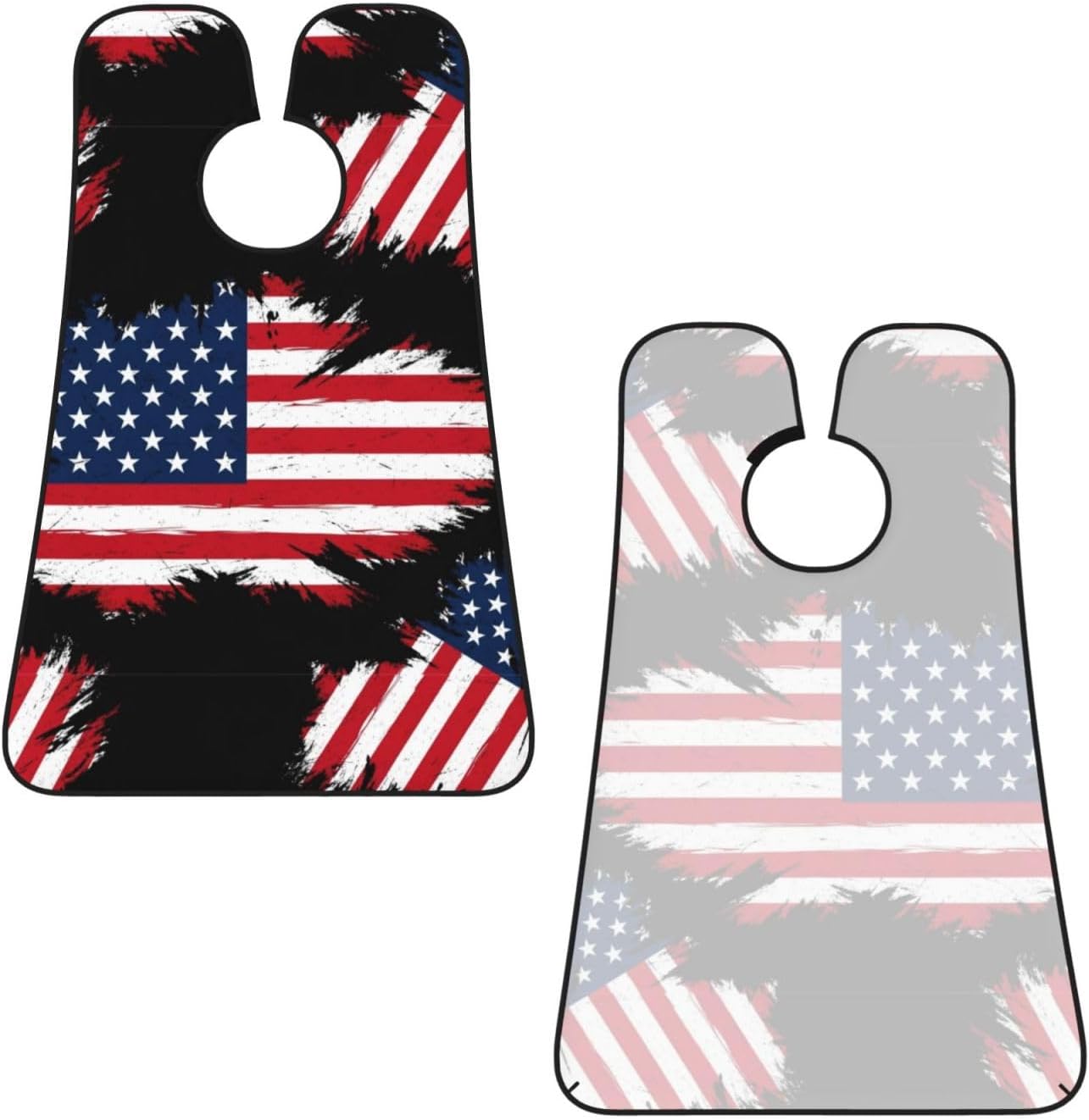 Men's Beard Maintenance Apron, Waterproof & Easy Clean, Grunge USA American Flag