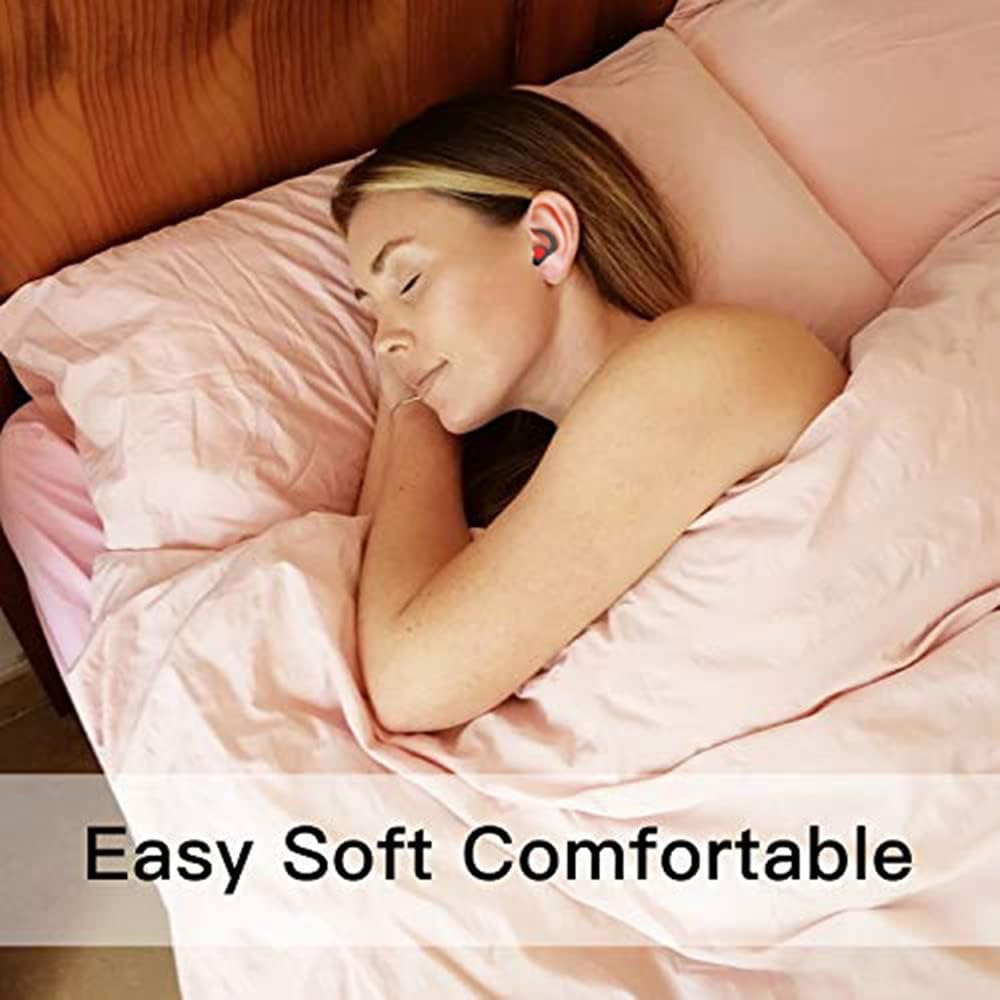 Ear Plugs for Sleeping, Noise Reduction Reusable Earplugs for Sleep, Hearing Protection Soft Comfy Silicone Ear Plugs for Concerts, Focus, Travel, Work, 33dB Noise Cancelling (darkblue1)