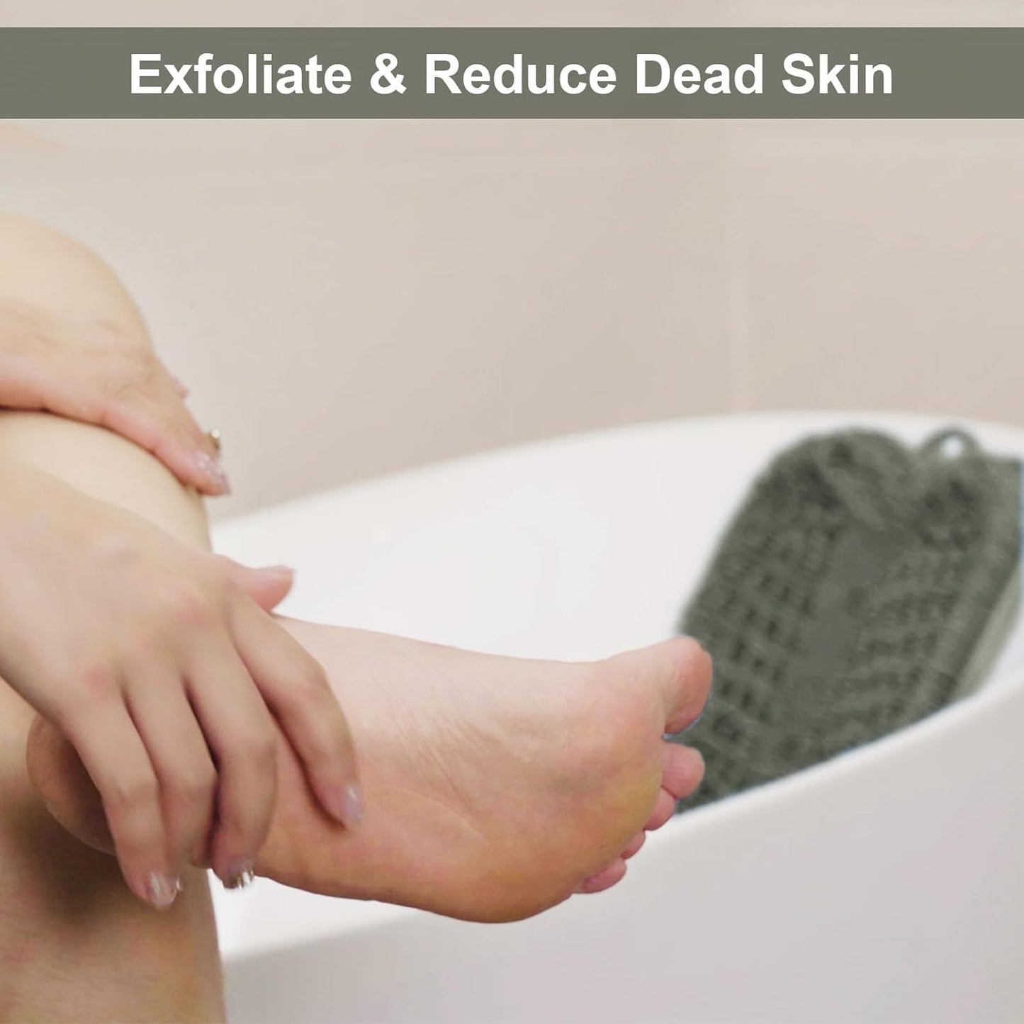 BESKAR Shower Foot Scrubber Mat with Non-Slip Suction Cups, Foot Spa Brush for Cleaning & Exfoliating Your Feet No Bend, Foot Points Reflexology Mat for Relax Your Feet