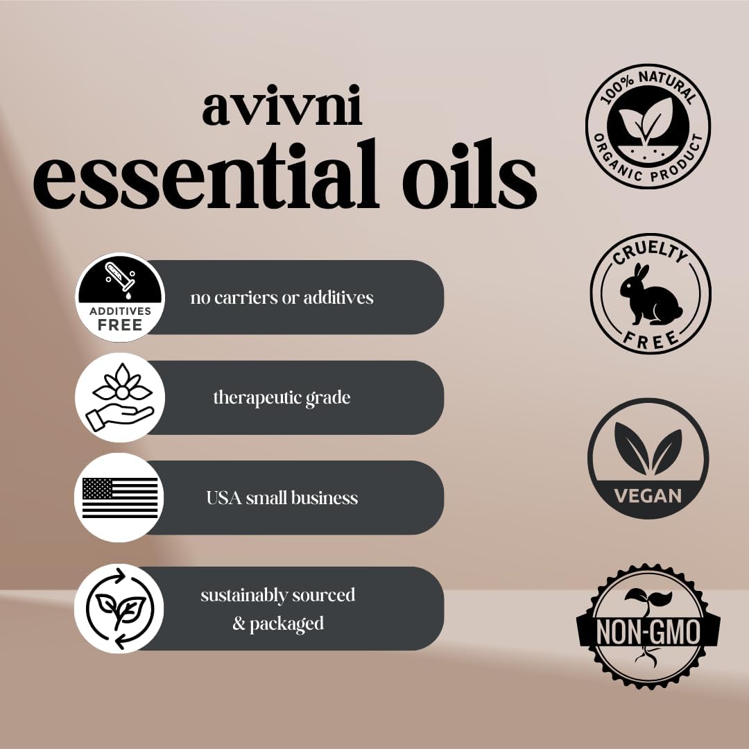 Avivni Amber Essential Oil - 100% Pure & Natural, Undiluted for Aromatherapy, Skin, Hair, Diffuser (0.33oz - 10ml)…