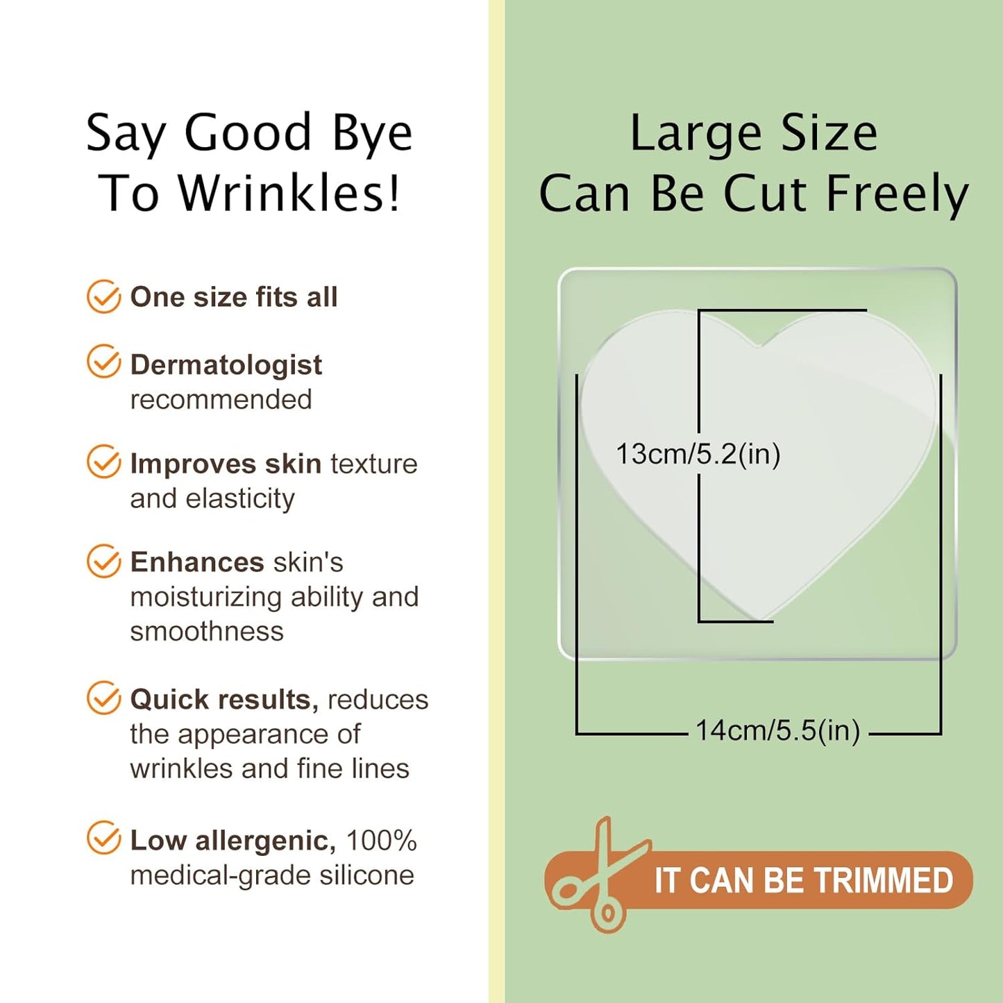 Chest Wrinkle Pads - 3-Pack Reusable Ant-Wrinkle Silicone Patches for Skin Firming,Silicone Patches Smoothing & Hydration & Skin Tightening Overnight Chest Pads (Lasts Up to 3 Months)