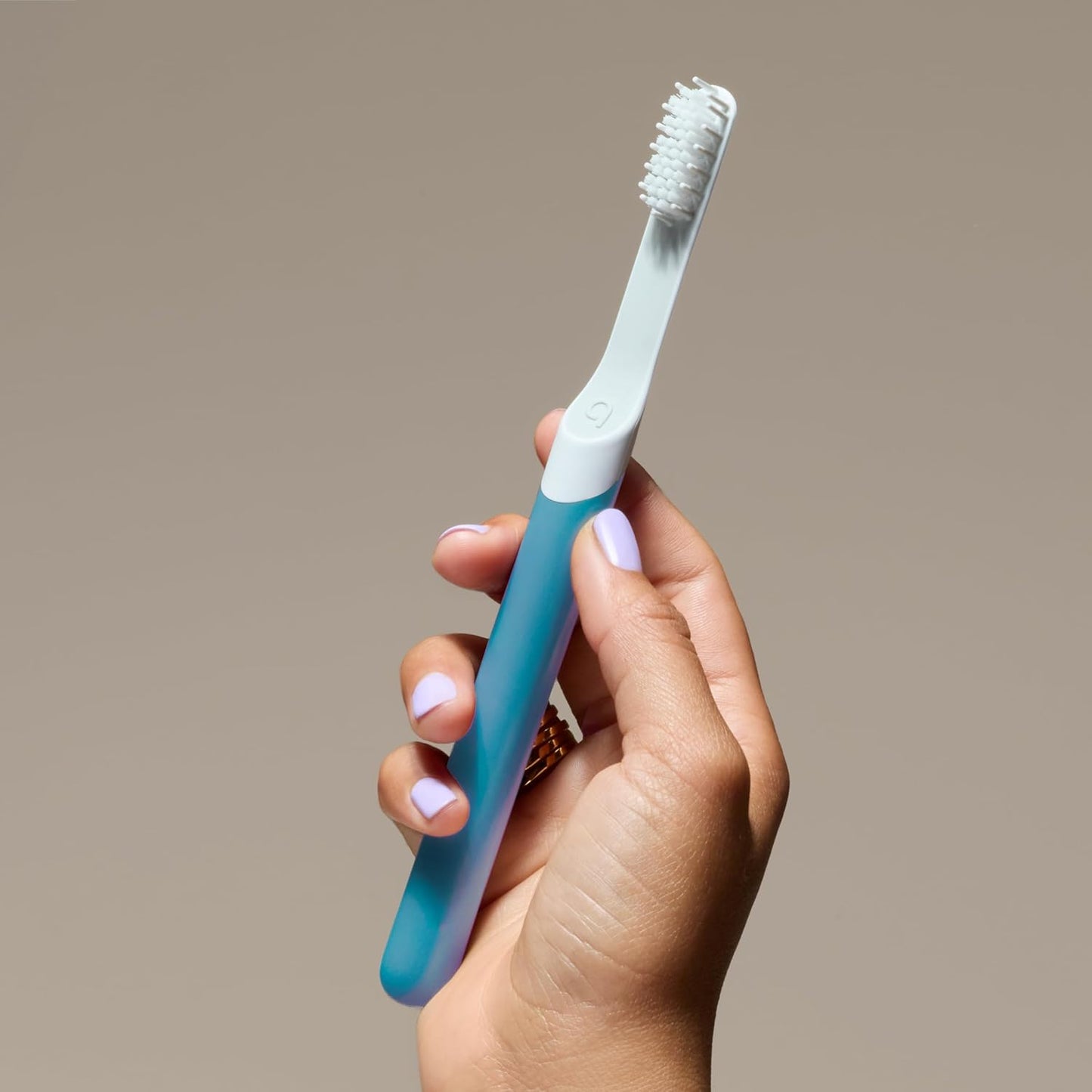 Quip Plastic Sonic Electric Toothbrush for Adults - Time Travel & Soft Bristles with Travel Case & Replacement Brush Head - 3 Month Battery Life - Marine Blue