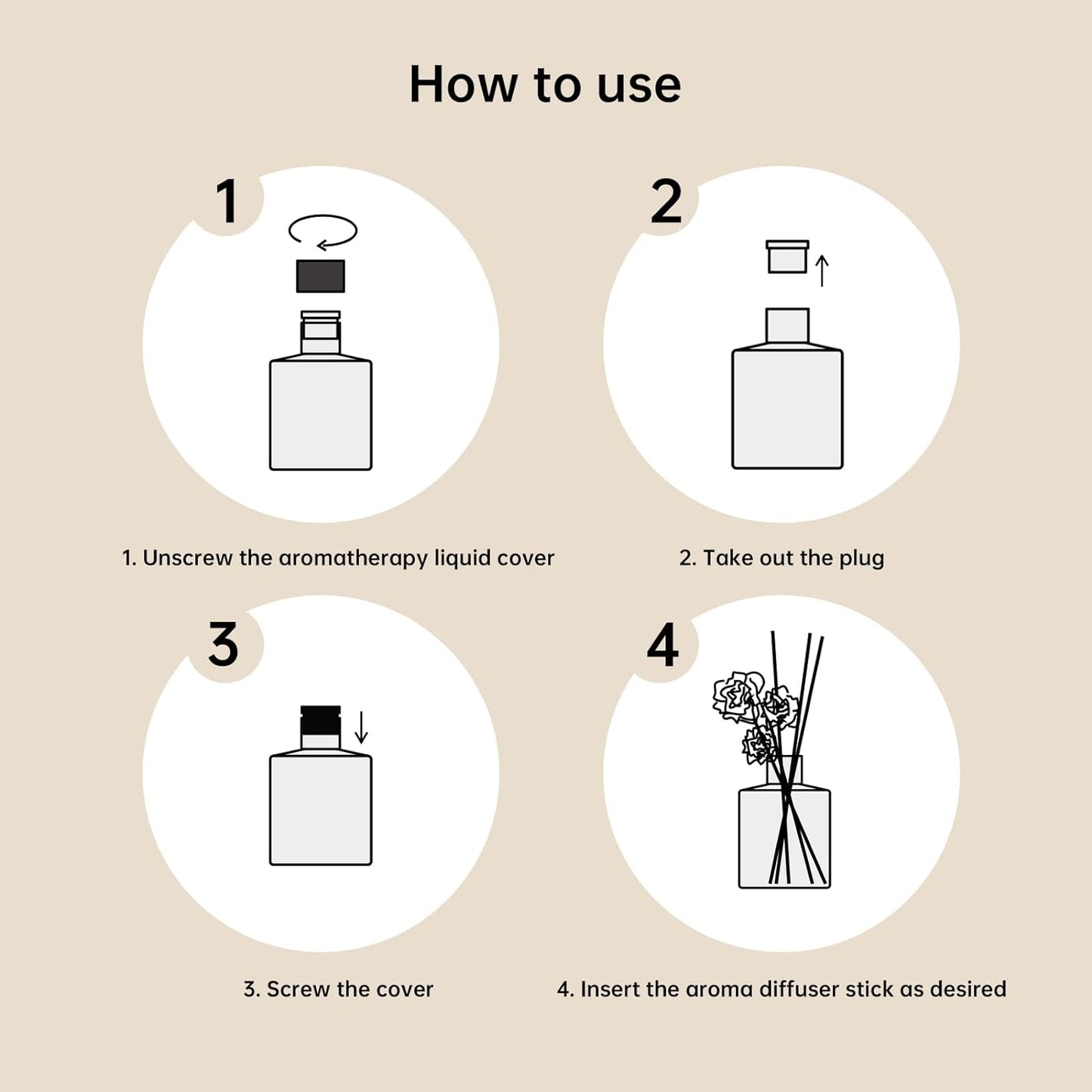 XEPTLE Long-Lasting Air Freshener, Fresh Freesia Pear Reed Diffuser, 7.04 oz, Eliminate Odor,Home/Bathroom/Bedroom/Livingroom/Office Decor - Orange