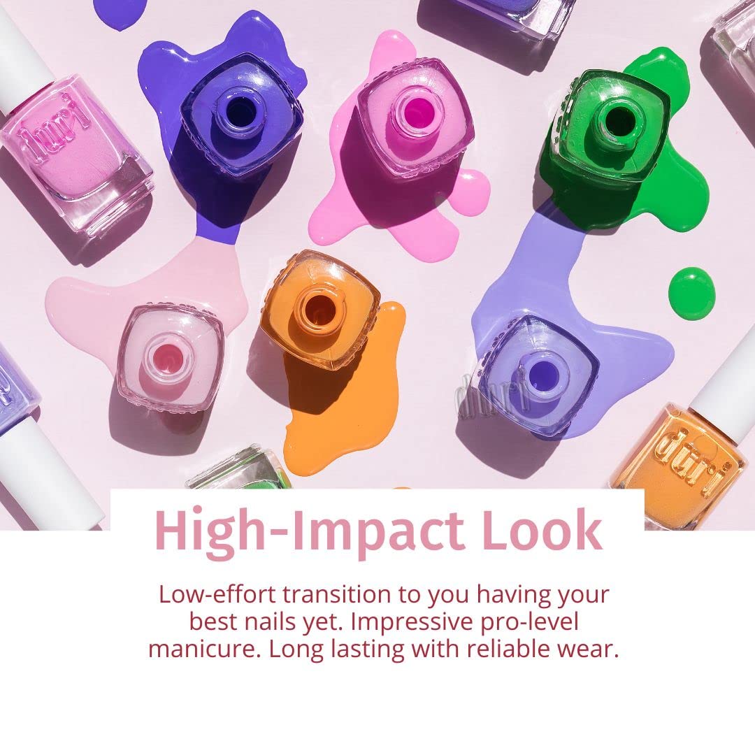 duri Nail Polish, 673 Fairytale Prague, Pastel Lilac, Full Coverage, Glossy Coverage, 0.45 Fl Oz