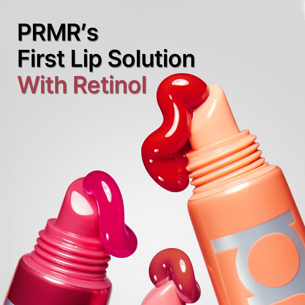 PRIMERA PRMR Lip Retinol Serum Tube #Rosy | Tinted Hydrating Lip Oil & Gloss, Korean Lip Stain made with Collagen, Long-lasting Plumping & Moisturizing Lip Care Serum (0.24 oz / 7g)
