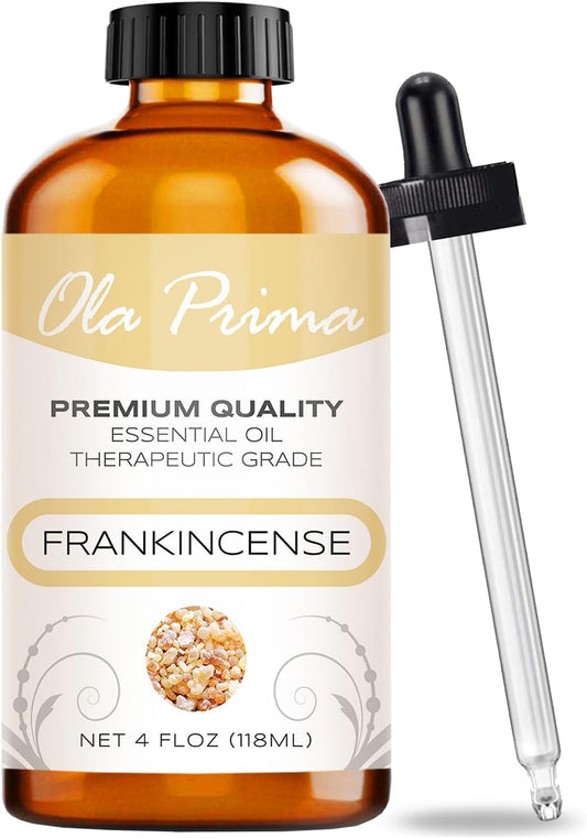 Ola Prima Frankincense Essential Oil 4oz – Frankincense Therapeutic Essential Oil 4 Fluid Ounces
