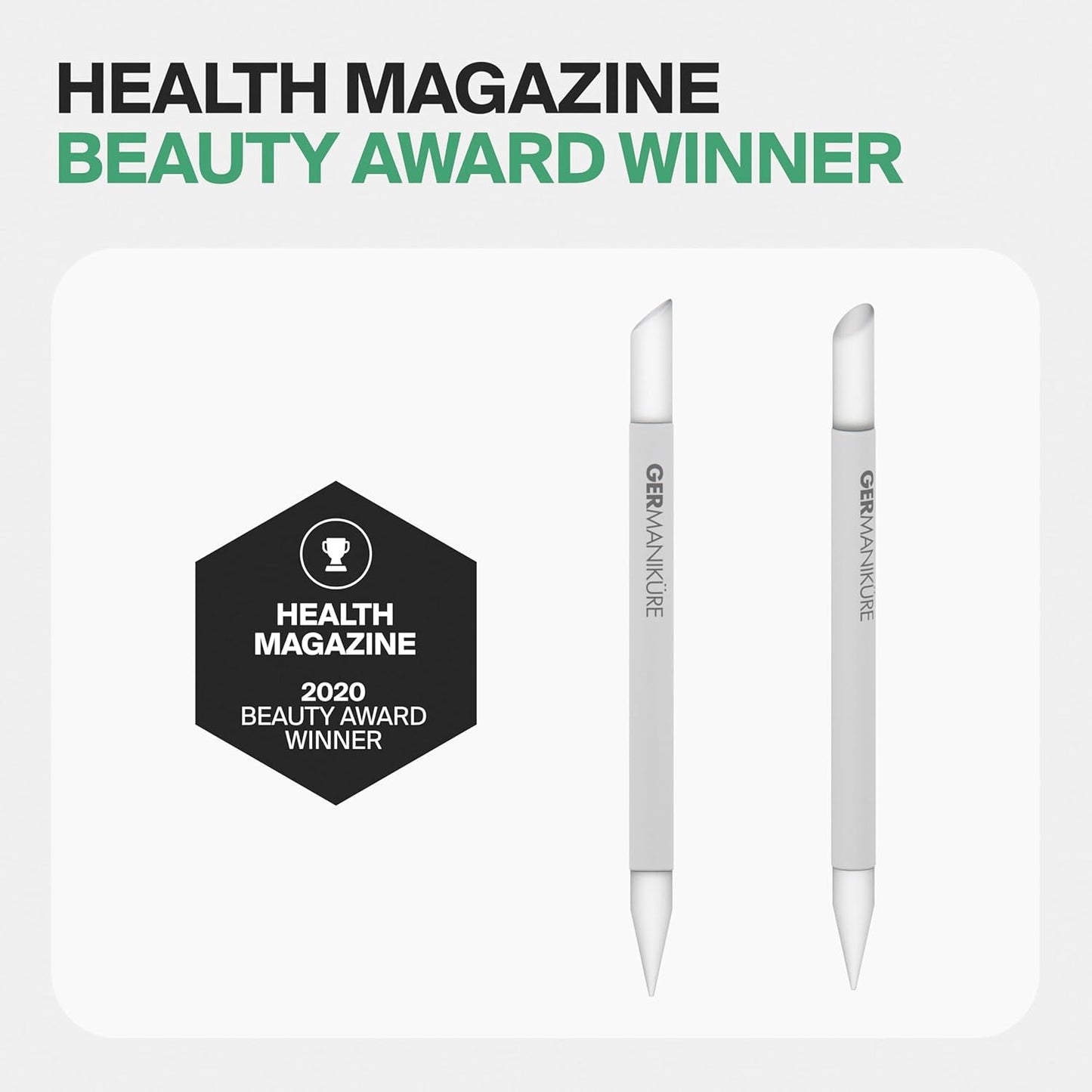 GERMANIKURE Black Glass Cuticle Stick in Cork Sleeve - Ethically Made in Czech Republic - Cuticle Pusher & Remover, Callous & Dry Skin Fingertip File, Nail Shaper