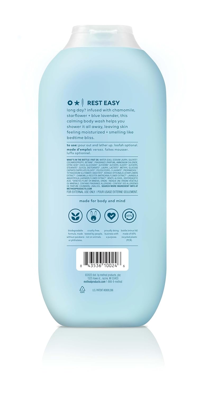 Method Body Wash, Wind Down, 18oz (Pack of 3)