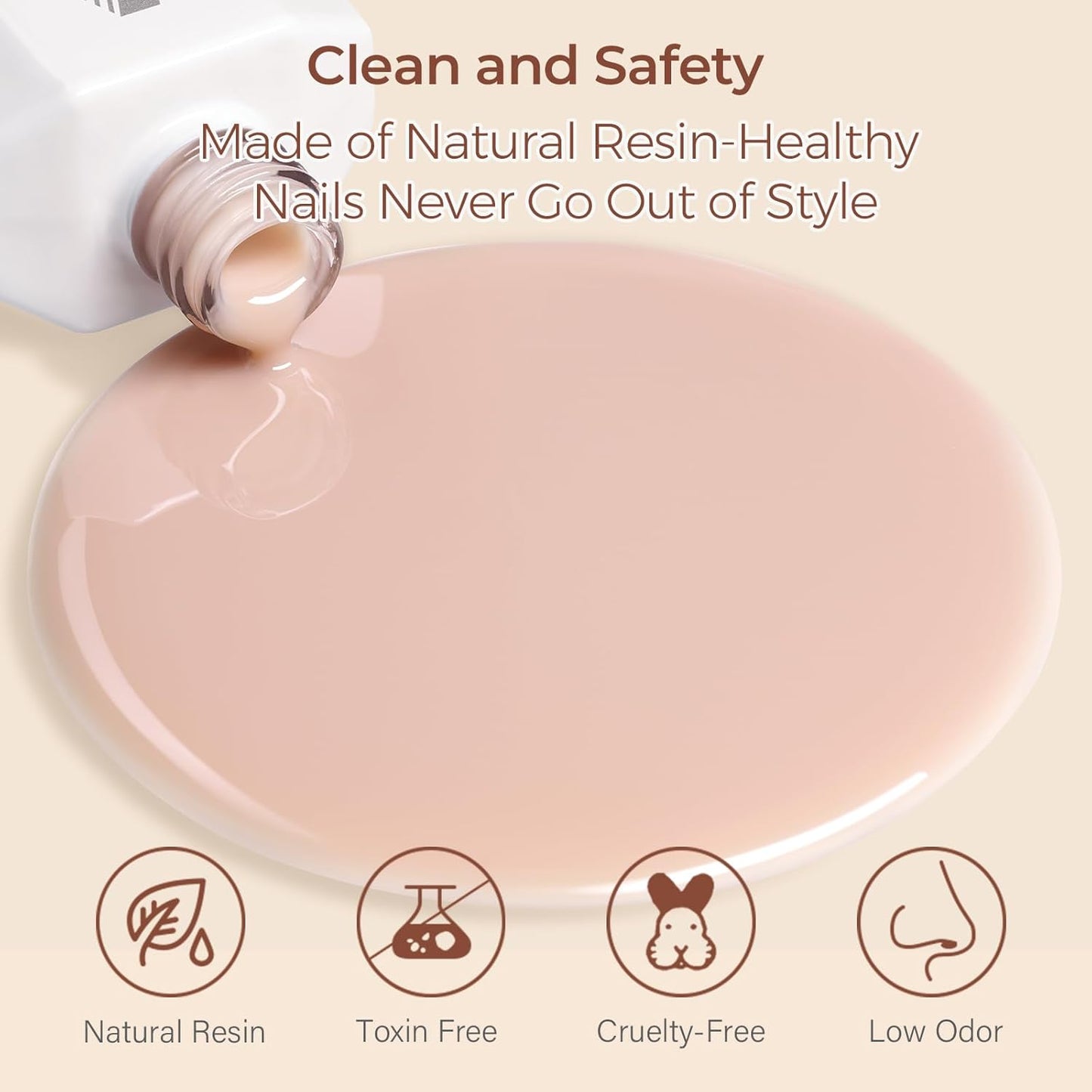 AILLSA Light Nude Gel Nail Polish Desert Sand Jelly Gel Polish Neutral Sheer Translucent Nude Gel Polish Long Lasting Milky Color Soak Off U V Gel for French Manicure Nail Art at Home 0.51 Oz