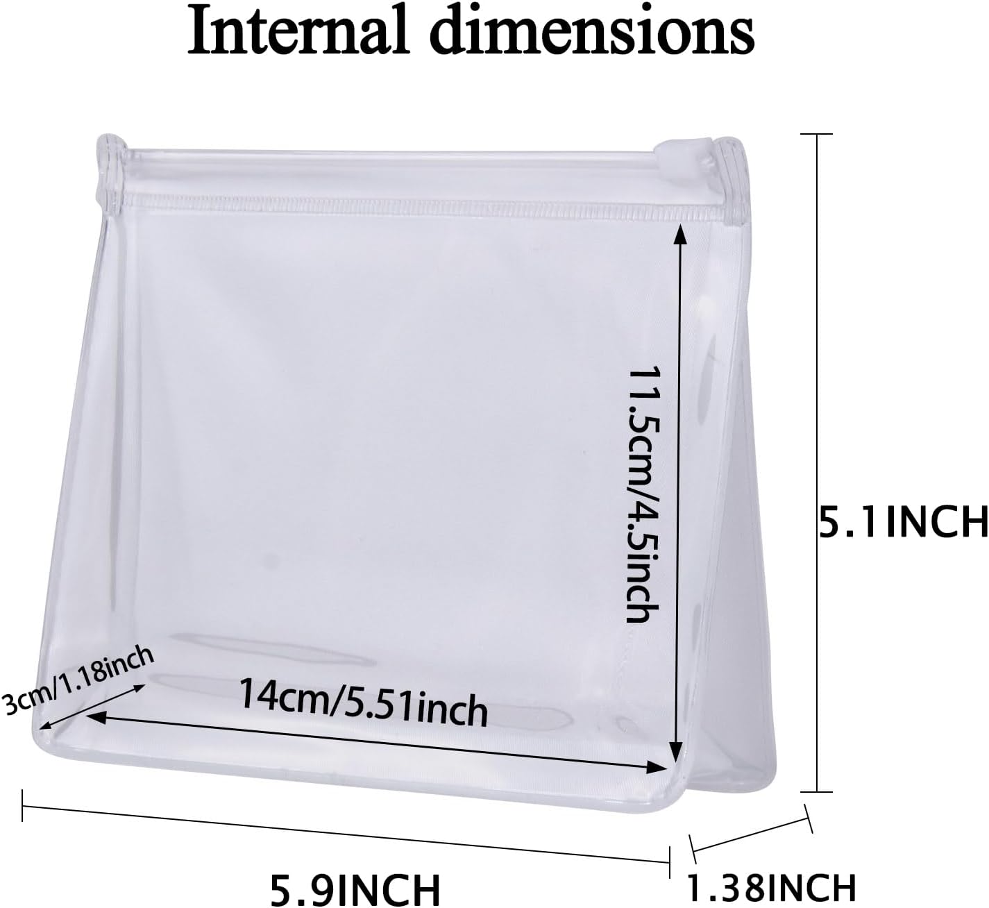 20 PCS Mini Clear Makeup Bag Small Clear Plastic Cosmetic Bags with Zipper Travel Toiletry Makeup Bag