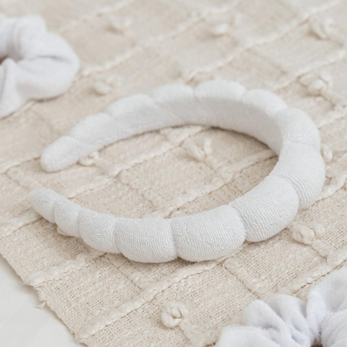 Spa Headbands for Face Washing & Makeup Removal - Bubble Skincare Terry Cloth Puffy Headbands for Mask Treatment