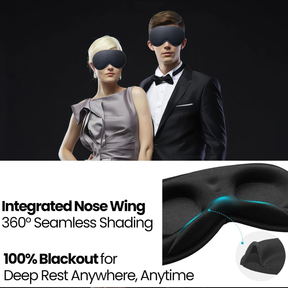 Sleep mask,100% Light Blocking Eye mask,Superior Materials to Silk,Travel Essentials,Sleeping mask,Eye mask for Sleeping,Best Gift - B-2-202508011518