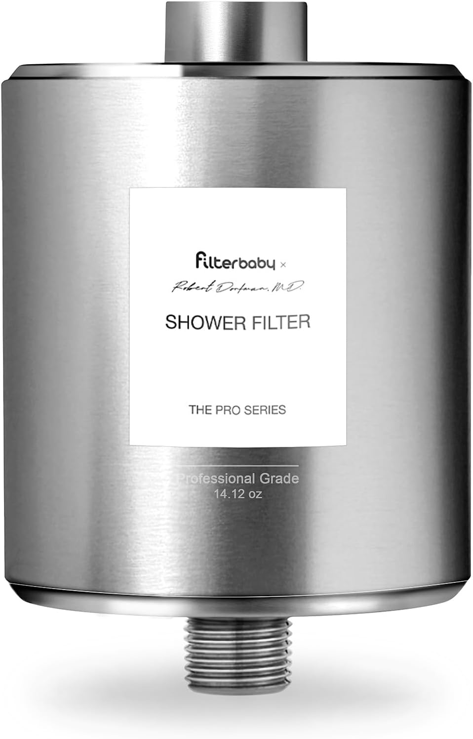 Filterbaby Pro Series Shower Filter,Doctor Developed,Metal Titanium Aluminum,Lab Tested to Reduce up to 99% Chlorine/Chloramine/Lead/Certain Hard/Heavy Metals,Great Water Pressure,Long Lasting,Chrome