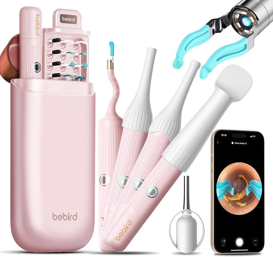 Ear Wax Removal Tool Camera, HD Visual Ear Cleaner with Flexible Otoscope & S-Shaped Silicone Head,WiFi Earwax Remover Kit with Tweezers, 21-in-1 Set for Family, Adults/Kids, Home & Travel
