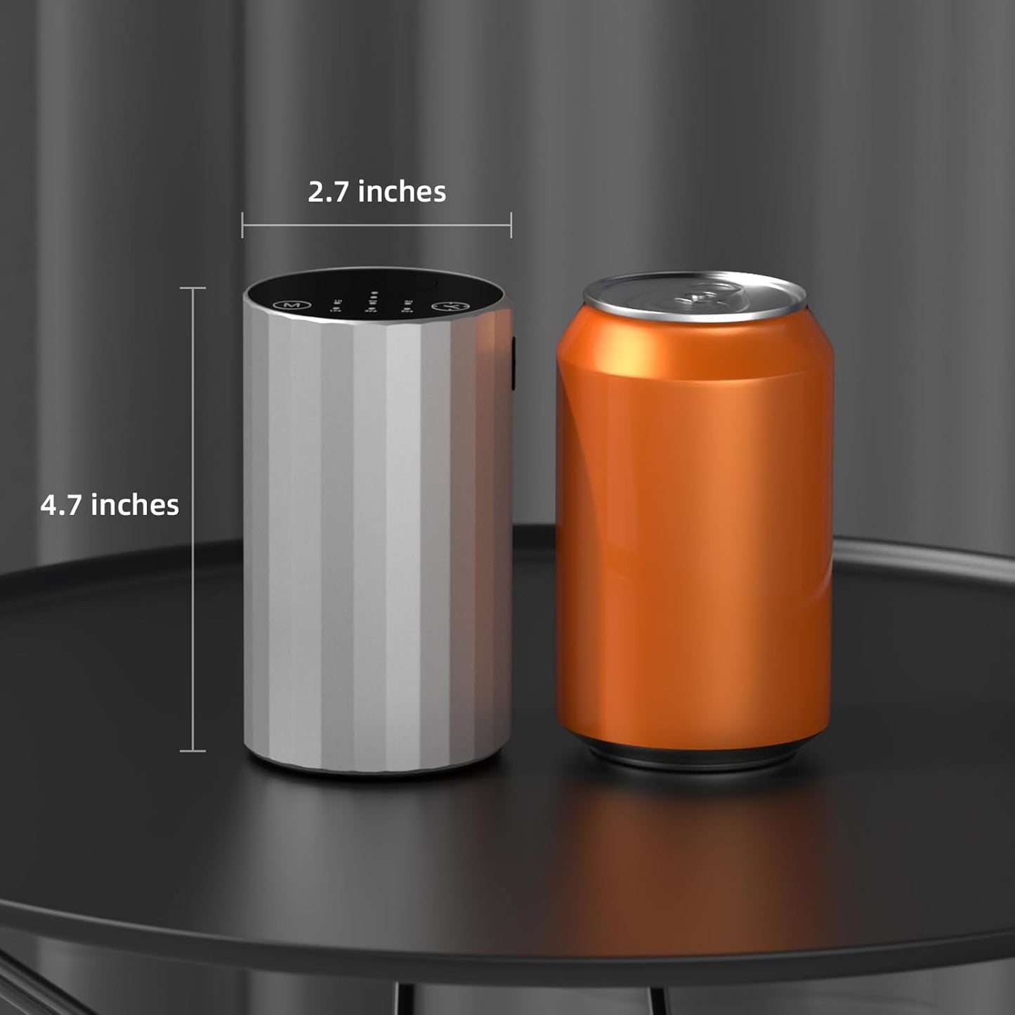 Waterless Essential Oil Diffuser Aromatherapy Scent Diffusers for Home Large Room, Bedroom, Car, Office, Desk, Battery Operated Mini Portable Air Freshener (Silvery)