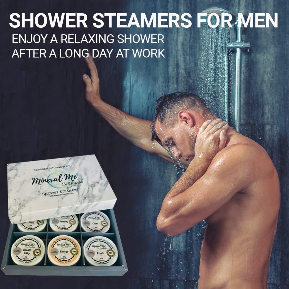 Shower Steamers Aromatherapy - Organic Natural Shower Bombs Vapor Tablets, Aromatherapy for Home Spa, Relaxing Self Care Birthday Gifts for Men, Women, Him or Her