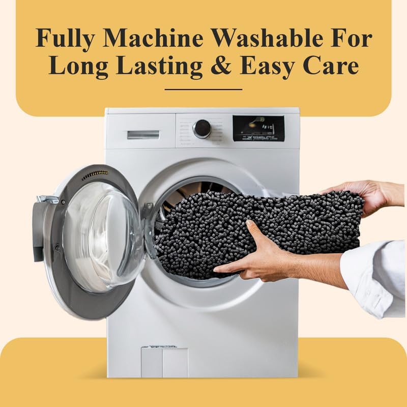 MAYSHINE Plush Shaggy Chenille Bath Mat | Extra Soft, Super Absorbent, Non-Slip Bathroom Rug | Fluffy Microfiber, Area Rug Sets for Bathroom Floor, Kitchen, Living Room | 47"x27" | Sage Green