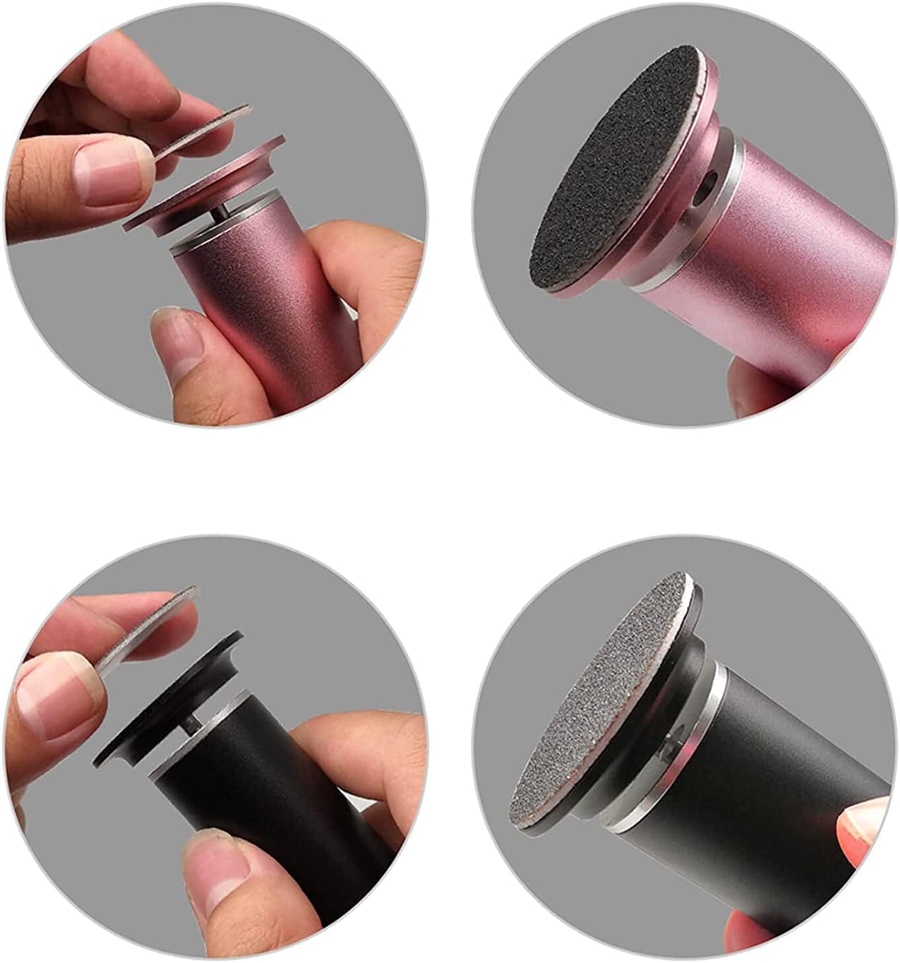 60pcs Replaceable Sandpaper Refill Discs for Electric Foot File Callus Remover Hard Dry Dead Skin Removal (Medium 100 Grit)