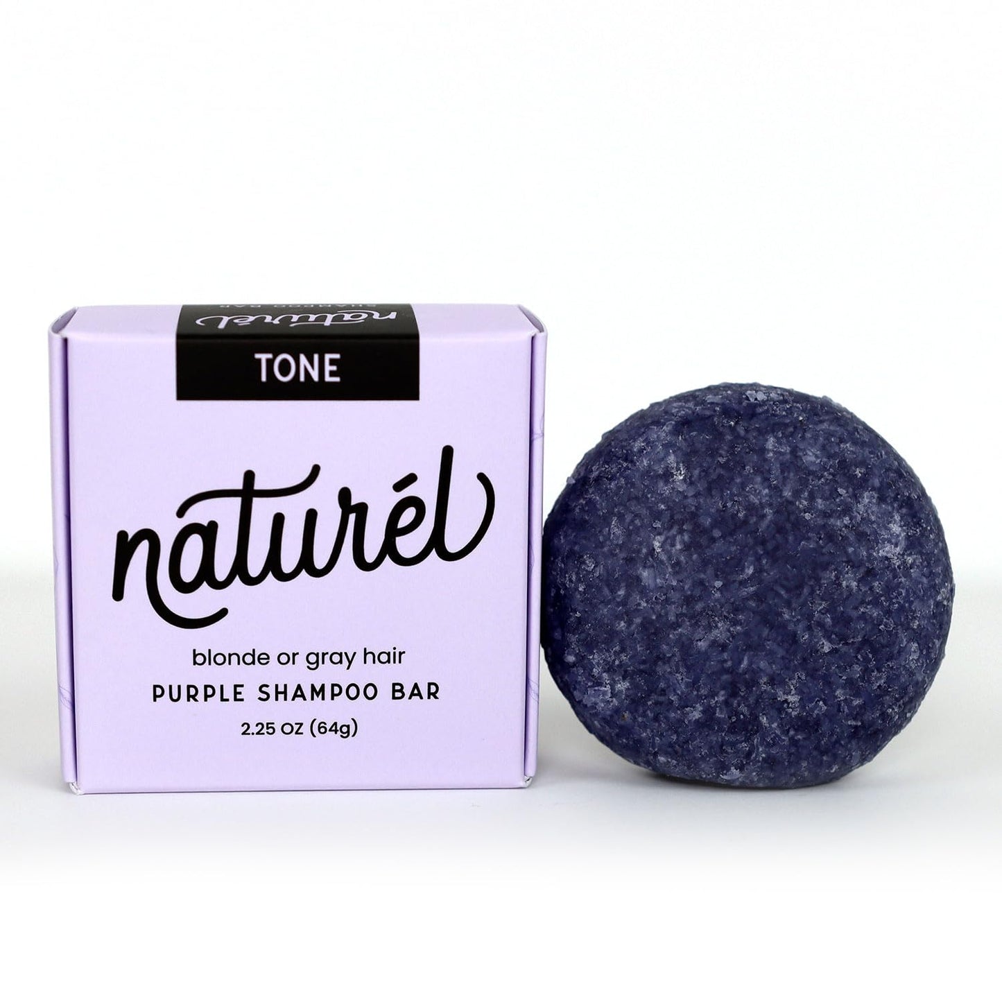 Naturel Purple Toning Shampoo Bar, Blonde or Grey Hair Toning Shampoo Bar with Biotin and Almond Oil, Vegan, Zero Waste, Cruelty Free, Made in USA