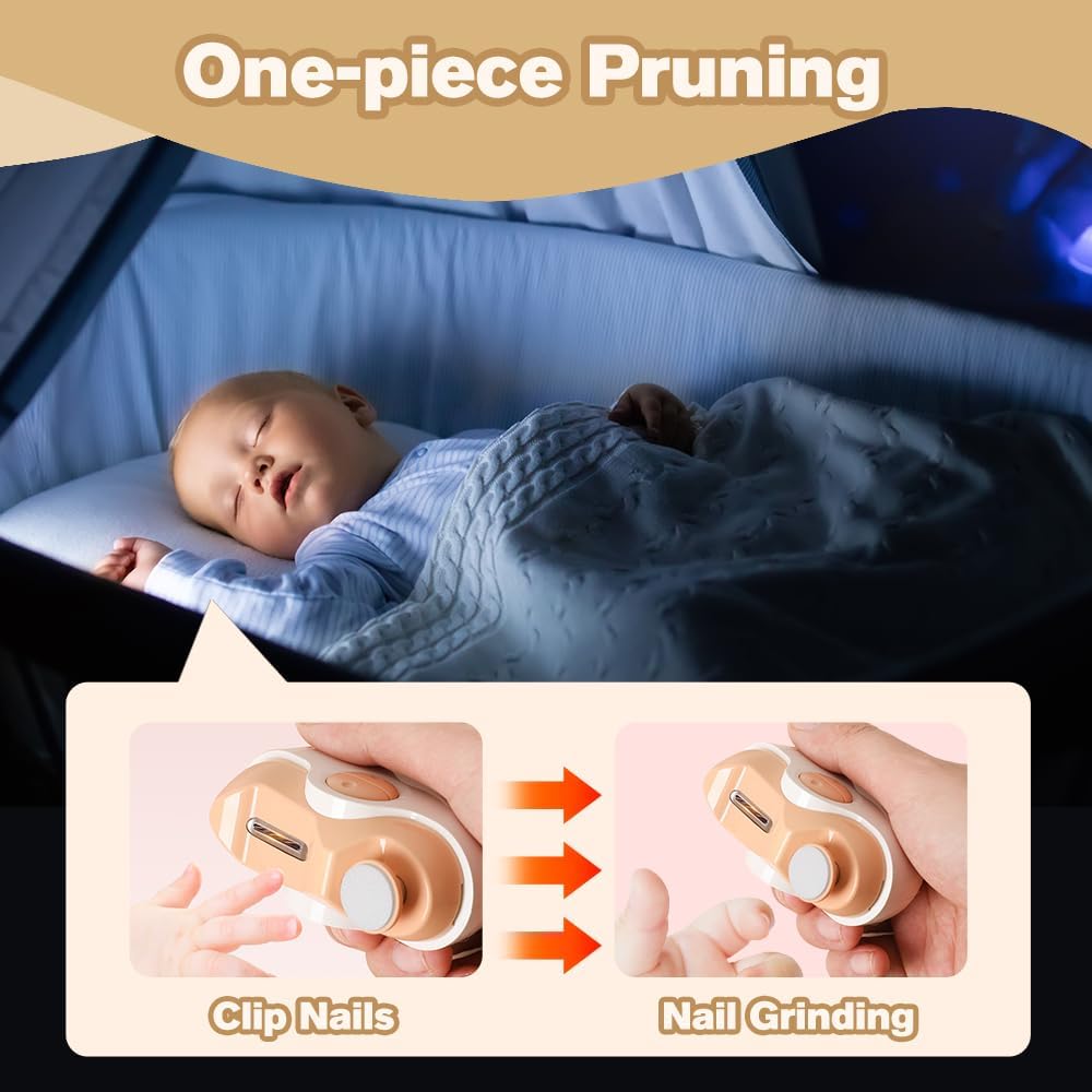 Electric Nail Clippers for Seniors, 2025 New 3 in 1 Electric Polishing Automatic Nail Clippers, Electric Nail Trimmer for Fingers and Toes with 2 Adjustable Speeds for Senior Adults (White)