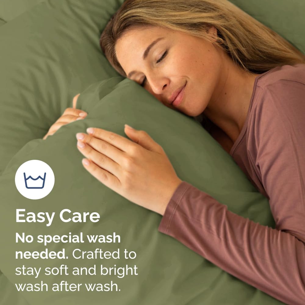 Queen Pillow Cases Set of 8 - Ultra Soft Hotel Quality Pillowcase Covers - Comfy, Cozy & Wrinkle Free - Shrink, Stain & Fade Resistant - Machine Washable Pillow Protectors - 8 Piece Set - Sage Green