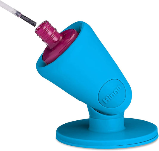 tweexy Hinge Untippable Nail Polish Bottle Holder | Anti-Spill Nail Polish Holder Stand, Tilted, IntelliStick Airlock Suction | Fingernail Painting, Nail Art Tools | Nail Polish Accessories (Beach Glass)
