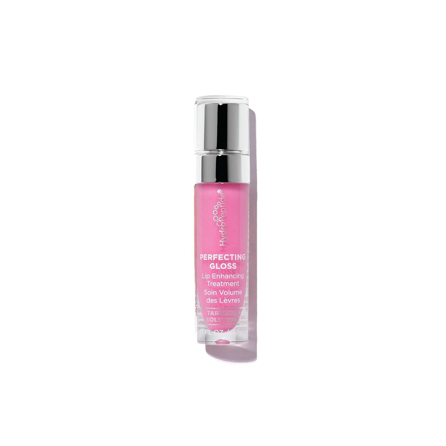 HydroPeptide Perfecting Gloss, Lip Plumping Gloss & Hydrating Treatment, Volumizing Collagen-Boosting Enhancer with Hyaluronic Acid & Peptides, Palm Spring Pink, 0.17 Ounce
