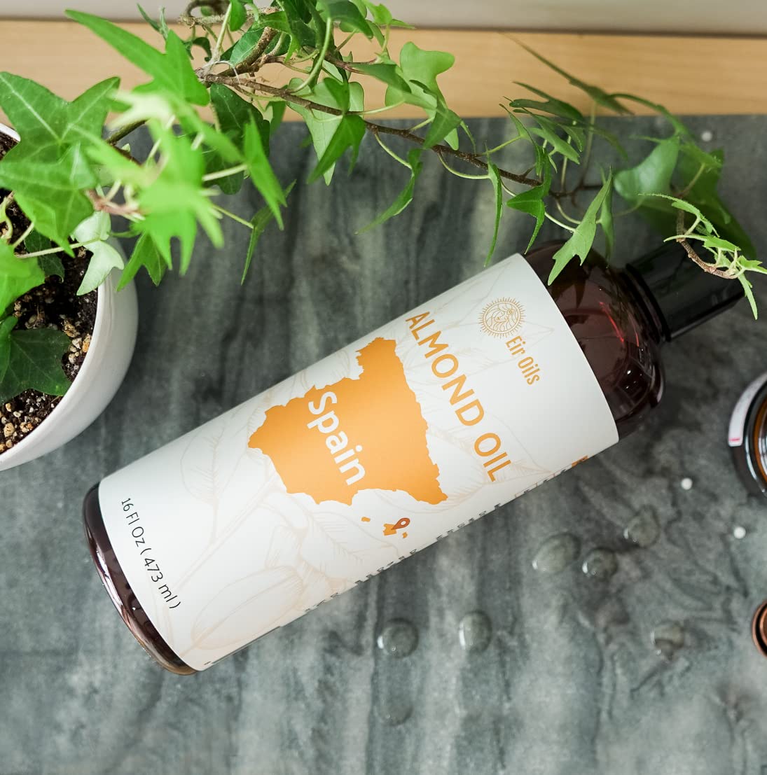 Nature Packaged Sweet Almond Oil - for Skin and Hair - Carrier Oil for Essential Oils Mixing - From EIR Oils' Farm in Mallorca, Spain - 4 Gallons