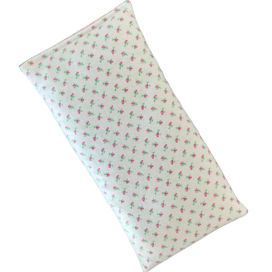 Large Microwave Heating Pad with Flax Seed, Scented or Unscented, Good For Back Pain or Cramps, Moist Heat Therapy or Ice Pack, Microwavable Bean Bag, 6" x 12" (Flannel Floral, Peppermint & Chamomile)