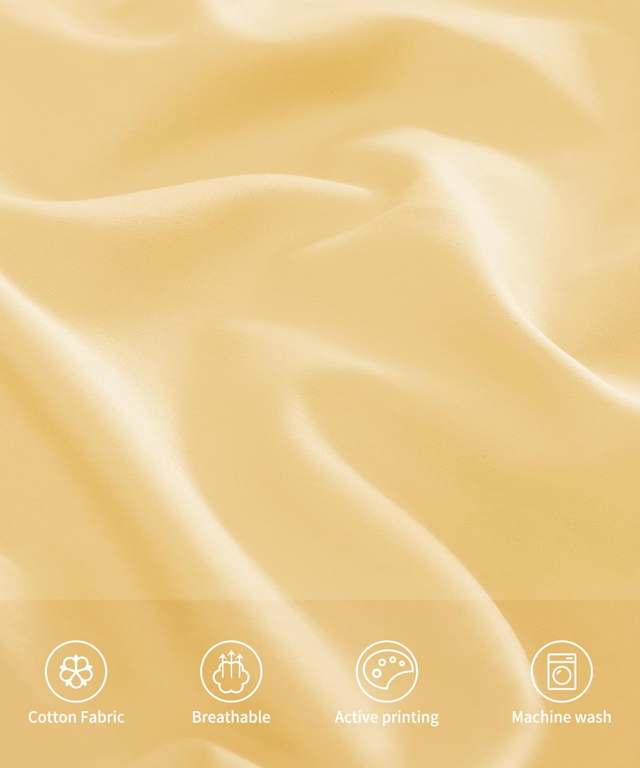 Warmstar Cotton Pillow Cases Standard Size Set of 2, 600 Thread Count Pillowcases 20x26 Inches, Soft Long Staple Cotton Pillowcases Breathable with Envelope Closure, Mustard Yellow