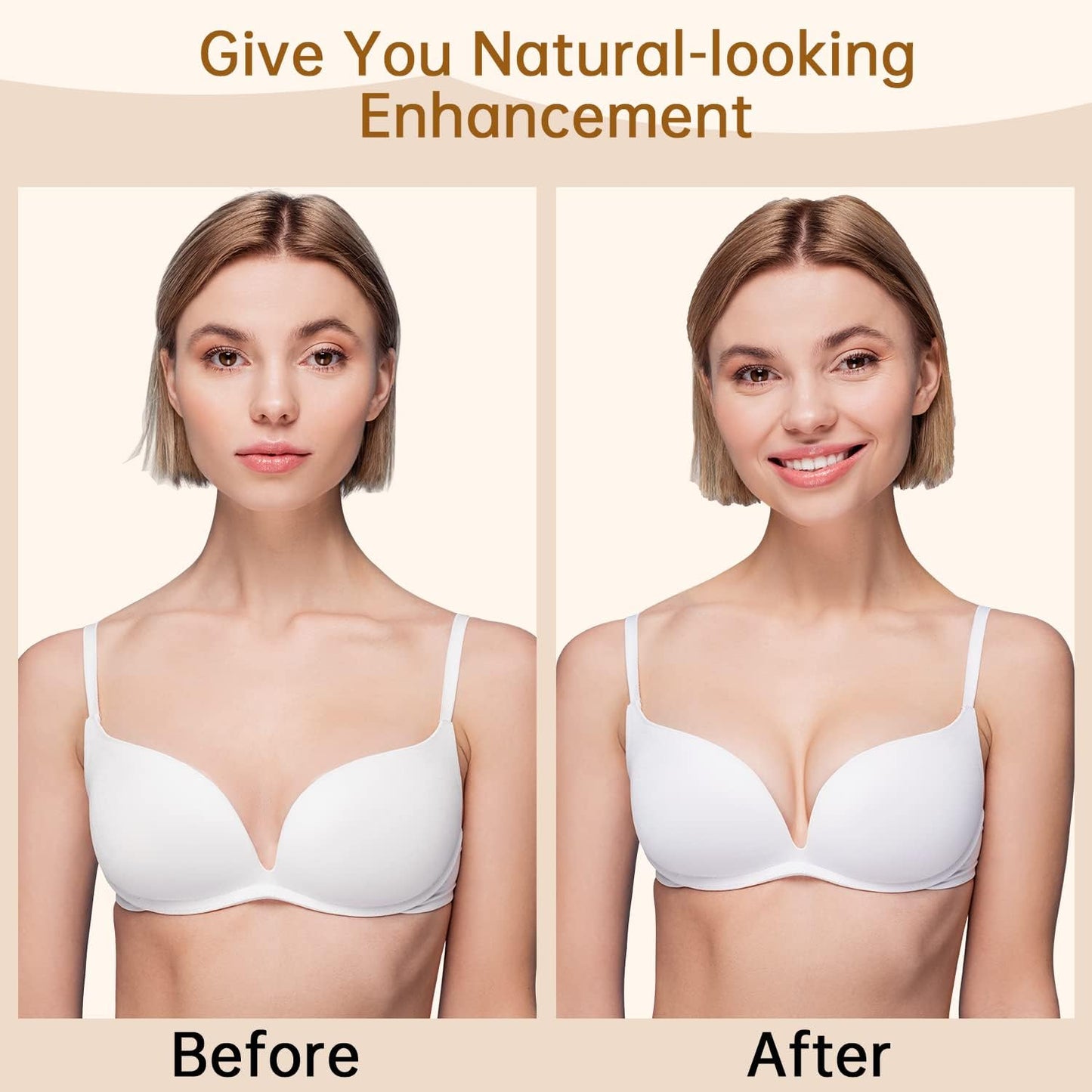 Women's Push Up Bra Pads Inserts 2 Pairs Breast Enhancer Cups Add 1-2 Cup Sizes Instantly A/B, C Cup Available