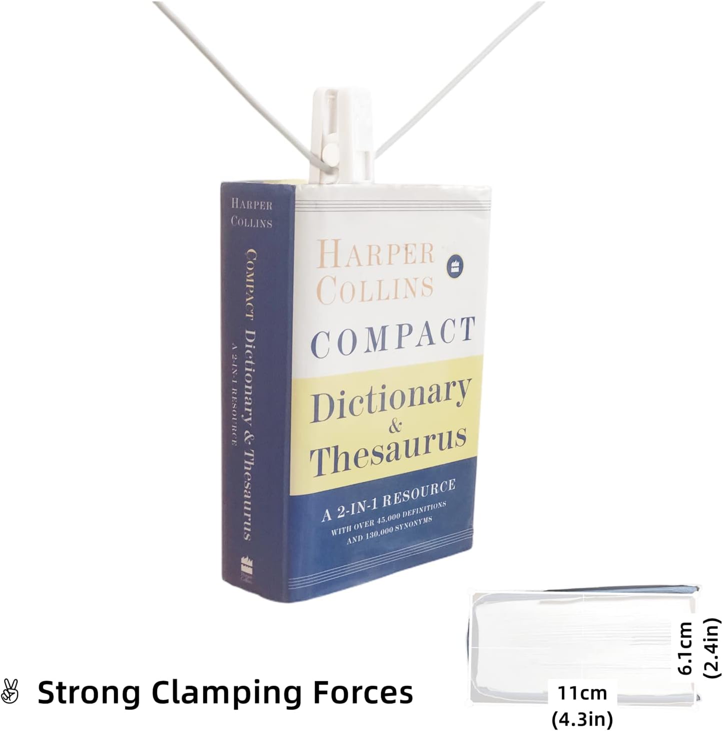 Strong Plastic Clothespins - 16 Pack Heavy Duty Laundry Clothes Pins, Non-Slip Pegs, Chip Clips, Hanger Clip, Rustless, Windproof, Heatproof - White