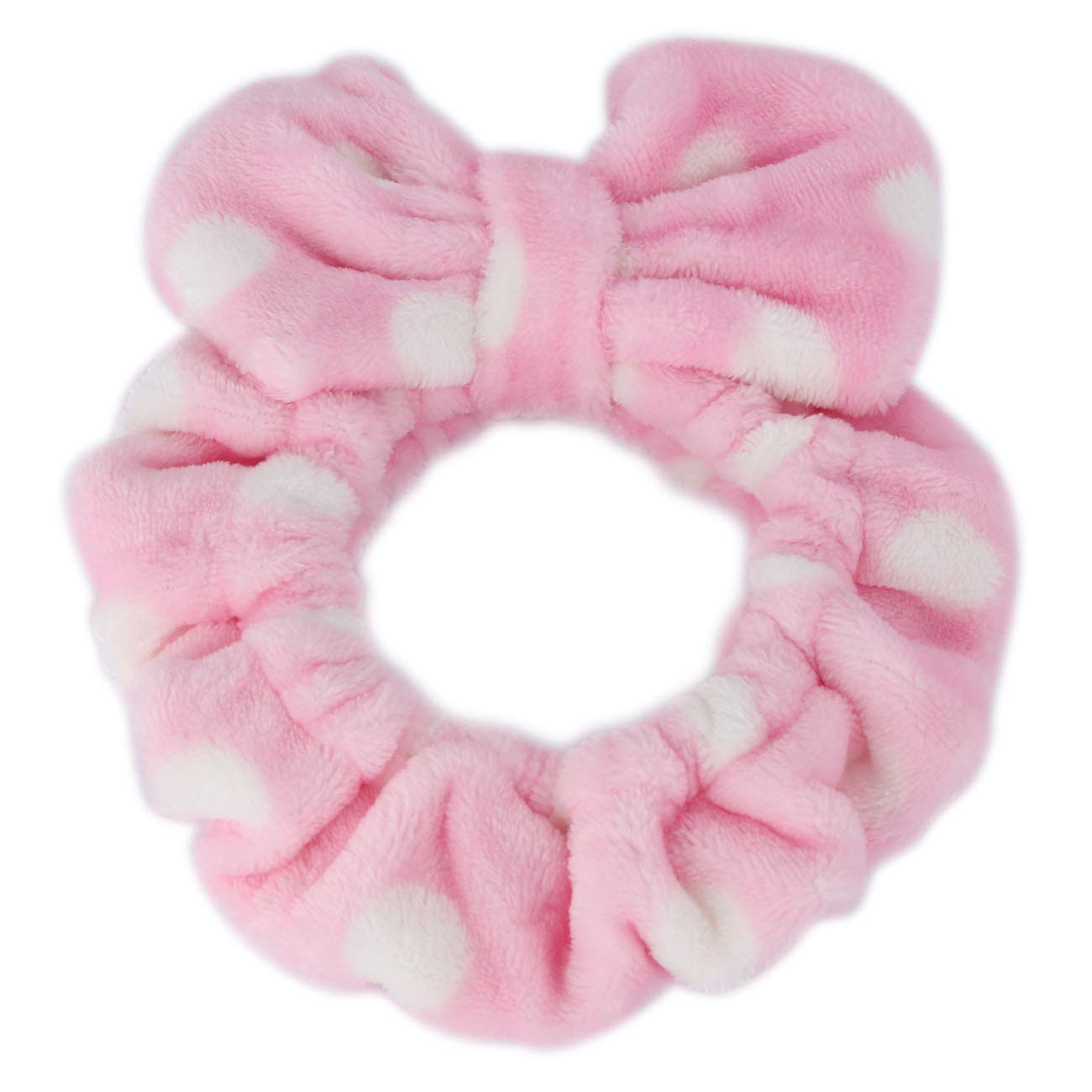 Hairizone Cosmetic Hair Band for Face Washing Shower Spa and Makeup, Soft and Cute Big Bow Headband for Kids and Girls (Light Pink)