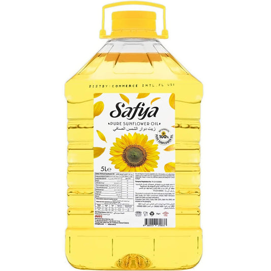 Safya - 100% Pure Sunflower Oil, (5 L) 1.32 Gallon