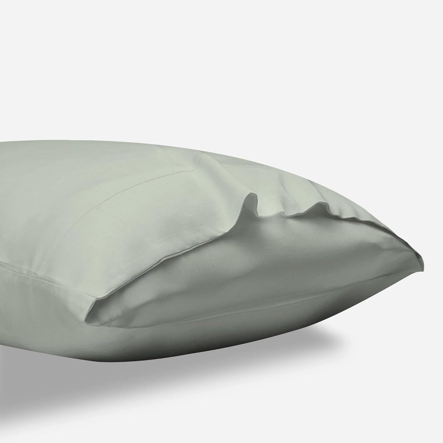 DOZ by SIJO Pillowcase Set, 100% Viscose derived from Bamboo, Organically Grown, Buttery Soft, Silky, Breathable, Cooling, Oeko-TEX, High GSM, (Pack of 2), Envelope Closure (Queen, Sage)