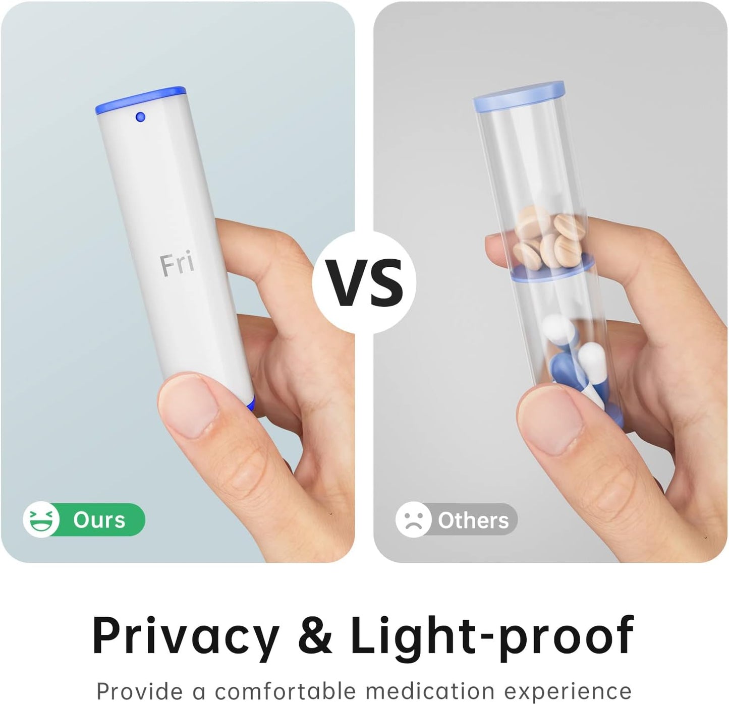 Weekly Pill Organizer 2 Times a Day, KOVIUU Large Travel Pill Box 7 Day, Am Pm Twice Daily Pill Case with Rotatable Handle, Pill Holder Container for Vitamin, Medicine, Supplement, Fish Oil, White