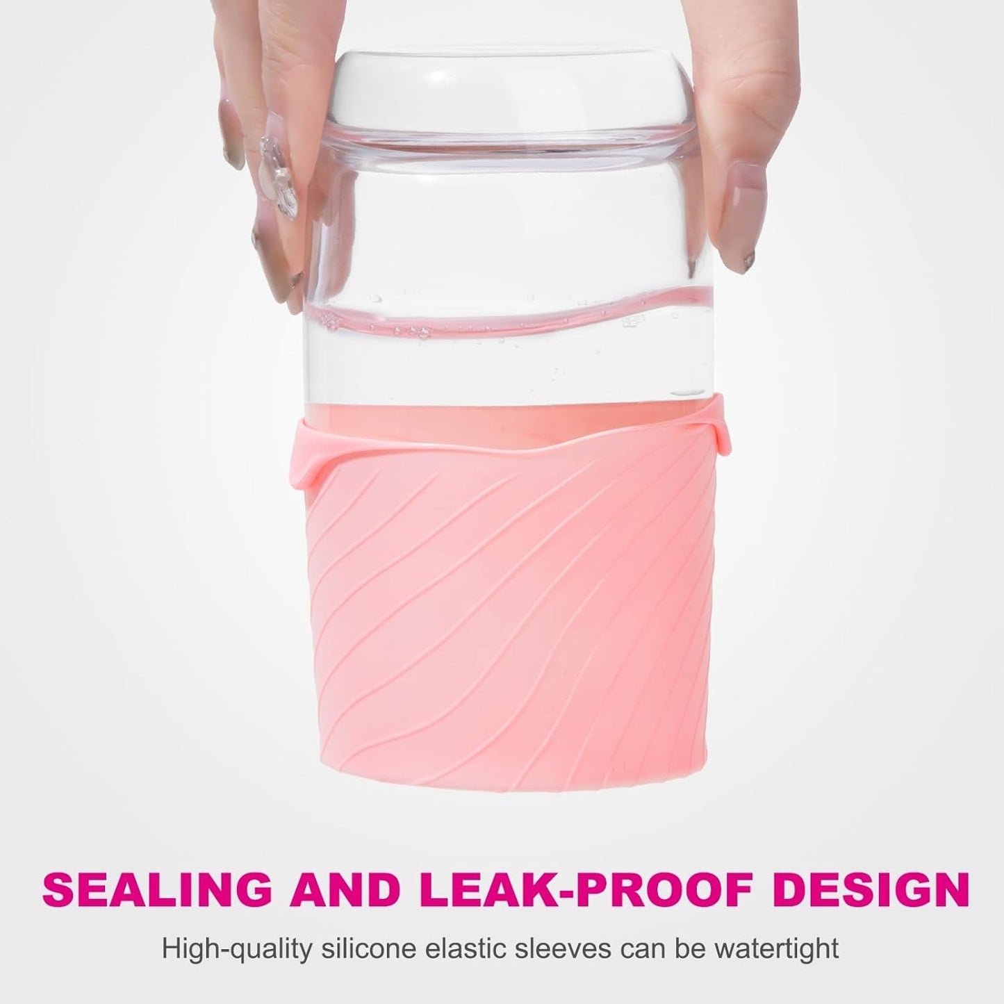 Bottle Covers for Travel, Leak Proofing, Travel Size Container Silicone toiletry sleeves, Leak Locks Travel Accessories for Shampoo Wash Body Bottles and other beauty and personal care(8pcs)