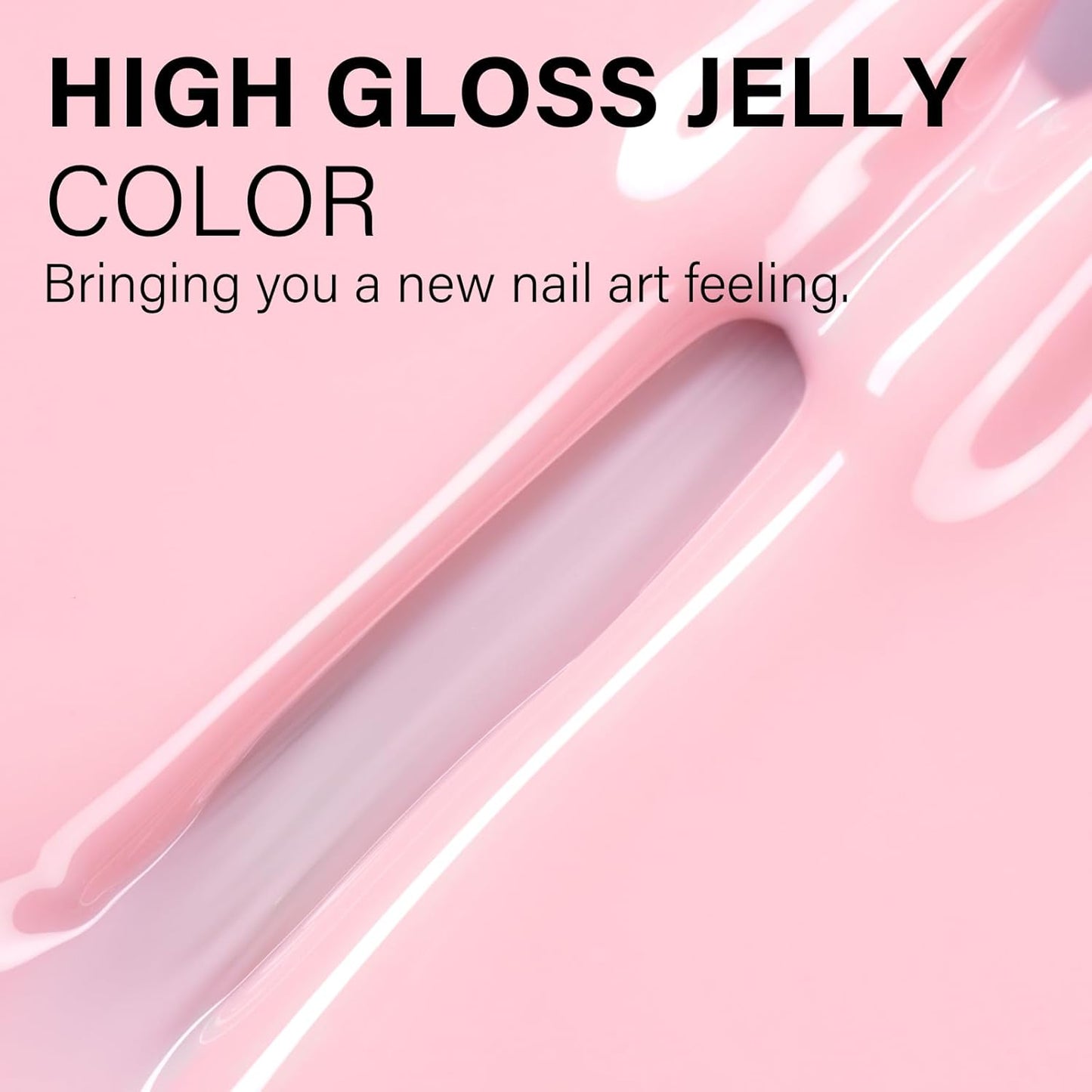 AILLSA Milky Pink Gel Nail Polish French ballet Jelly Gel Polish Neutral Sheer Translucent Nude Gel Polish Long Lasting Rubber Pink Color Soak Off U V Gel for French Manicure Nail Art at Home 0.51 Oz